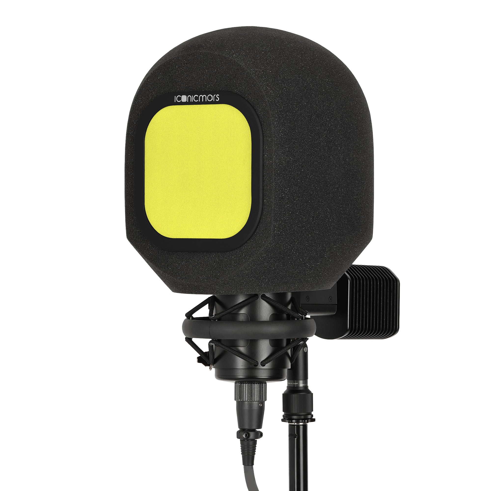 Comet C80 with custom color mesh filter that breaks up plosives instantly for quality professional sound recording -- Canary Yellow