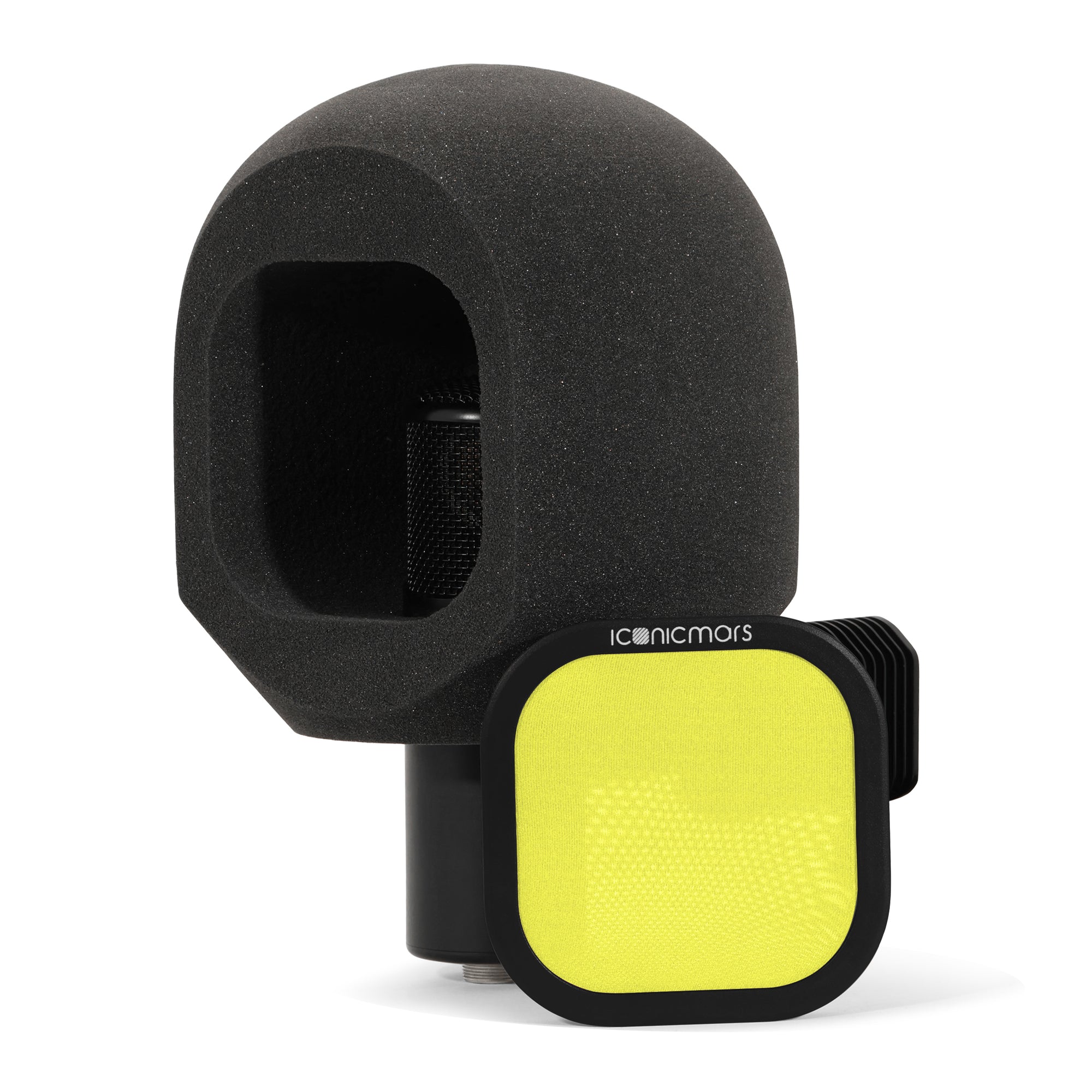 Comet C80 acoustic isolation foam booth for Sony C80 and similar style microphone for recording studio -- Canary Yellow