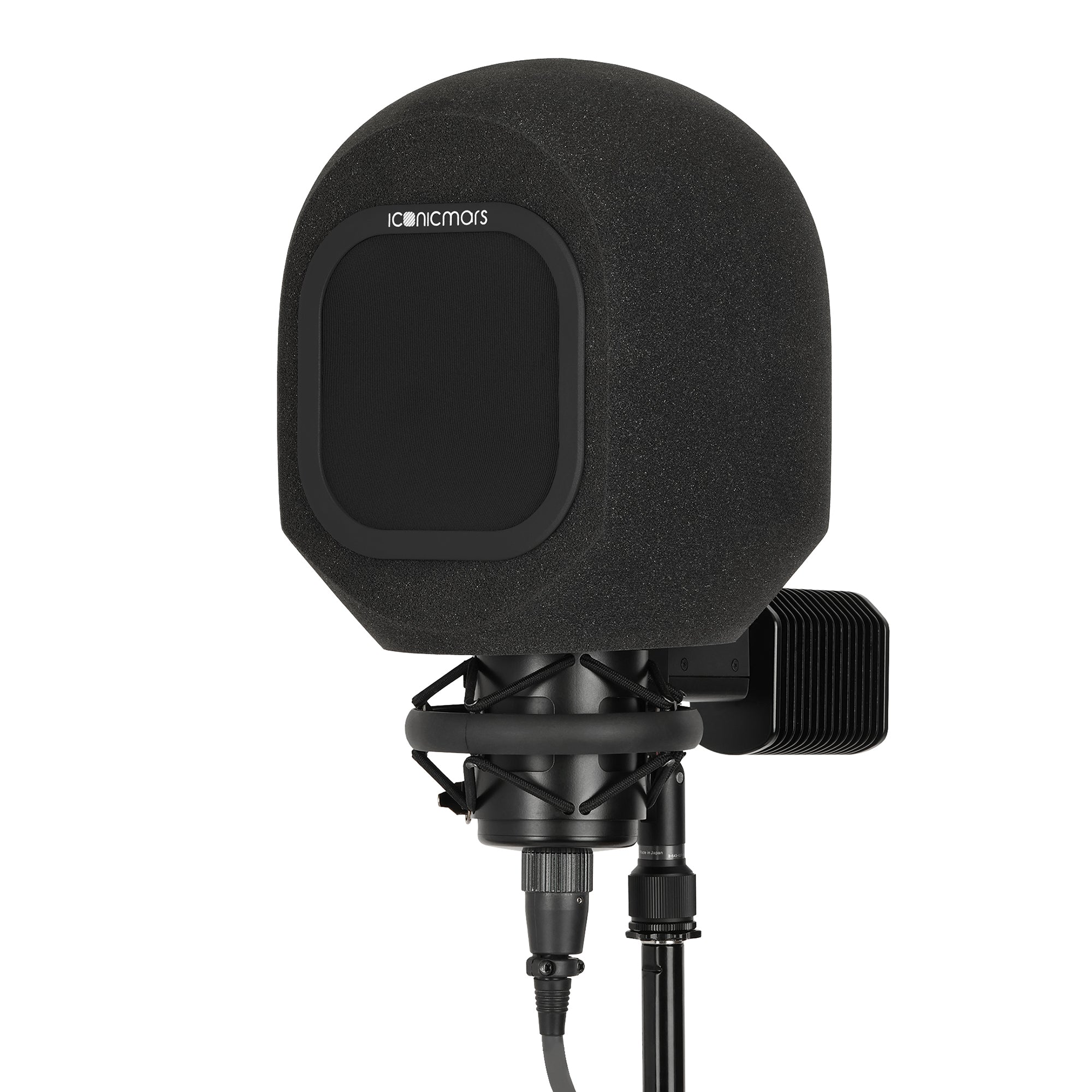 Comet C80 with dual layer pop filter with eyeball style isolation foam booth for vocal, asmr, streaming -- Galaxy Black