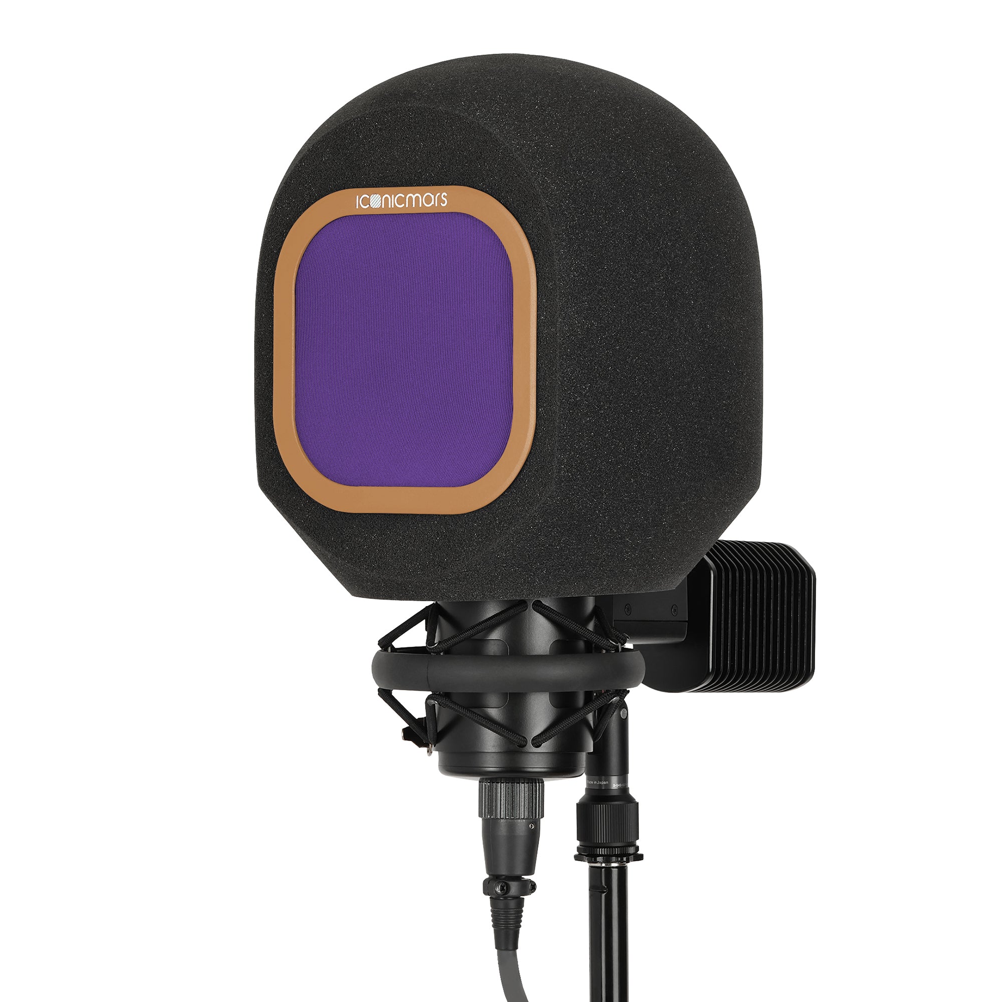 Comet C80 with dual layer pop filter with eyeball style isolation foam booth for vocal, asmr, streaming -- PB&J