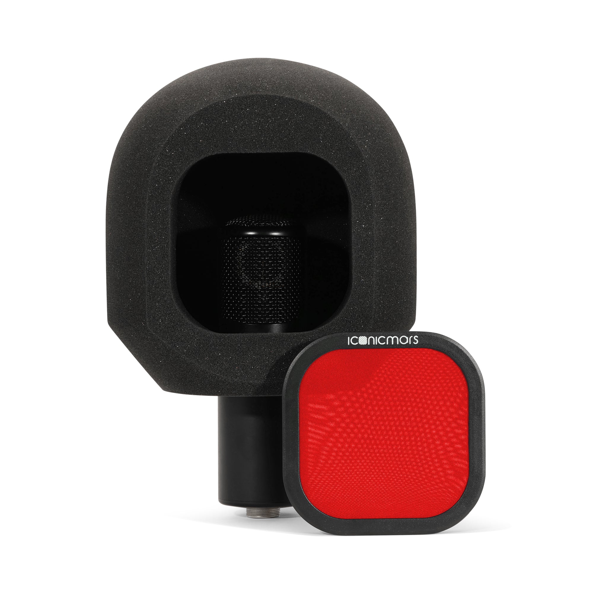 Comet C80 isolation vocal shield for live broadcasting, recording, ASMR, Streaming  -- Retro Red