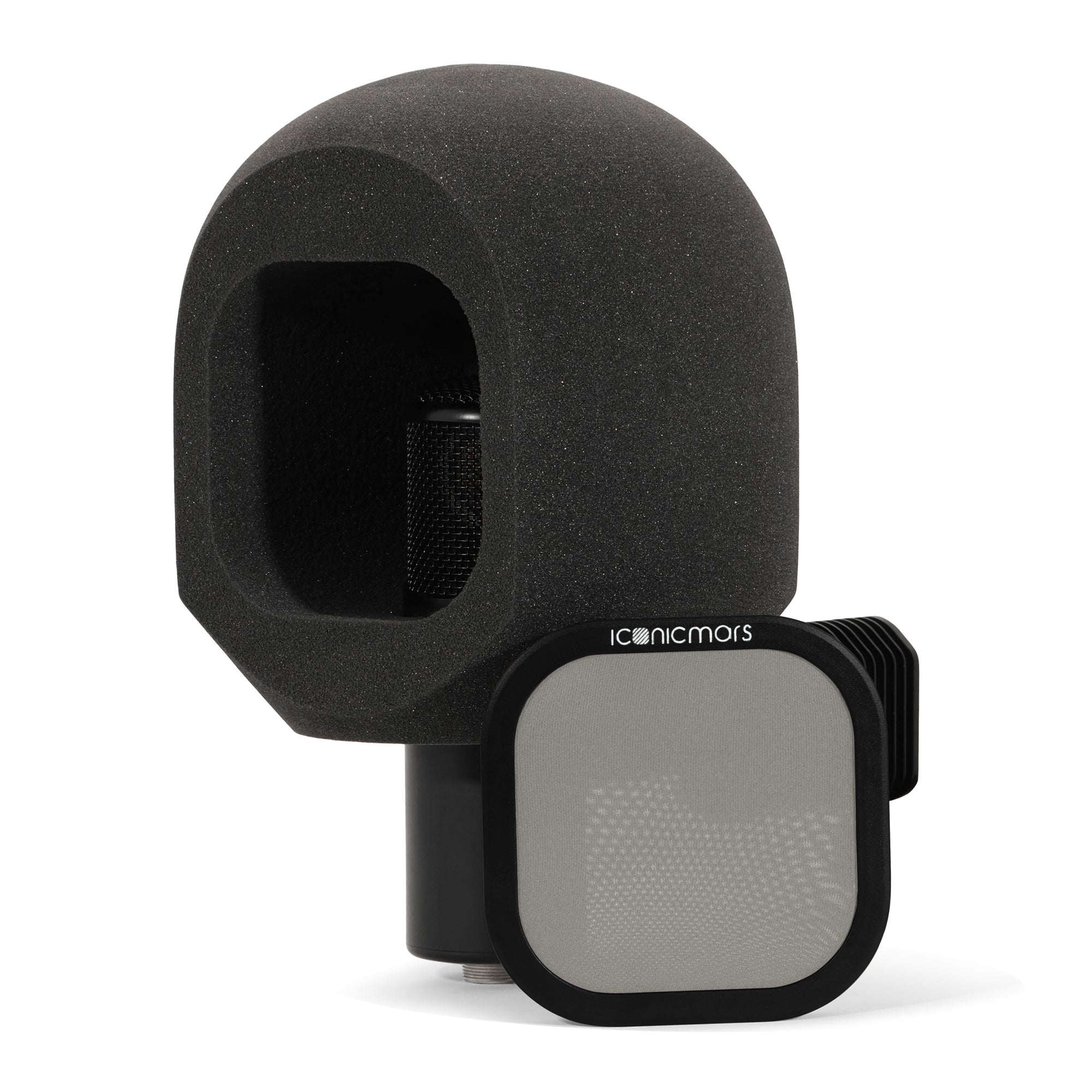 Comet C80 with custom color mesh filter that breaks up plosives instantly for quality professional sound recording -- Space Gray