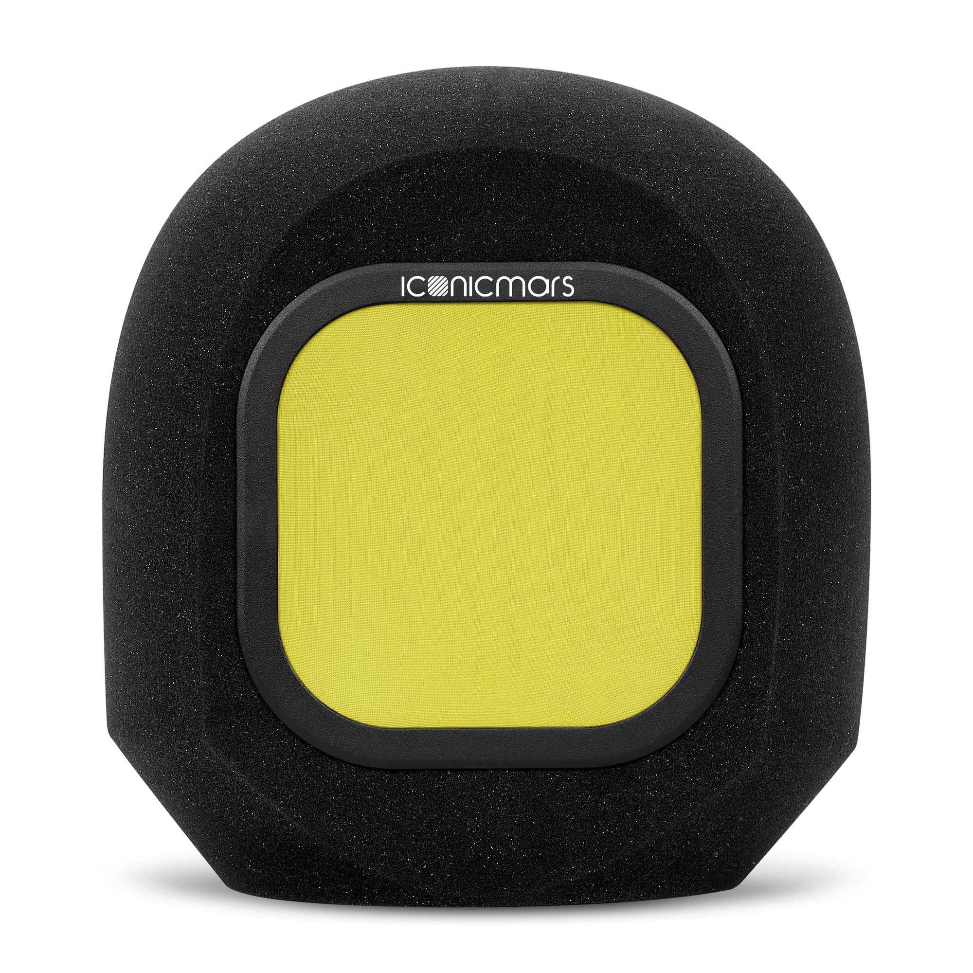 Comet C80 with dual layer pop filter with eyeball style isolation foam booth for vocal, asmr, streaming -- Canary Yellow